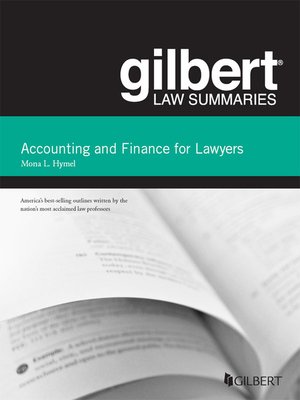 cover image of Gilbert Law Summaries on Accounting and Finance for Lawyers, 2d
